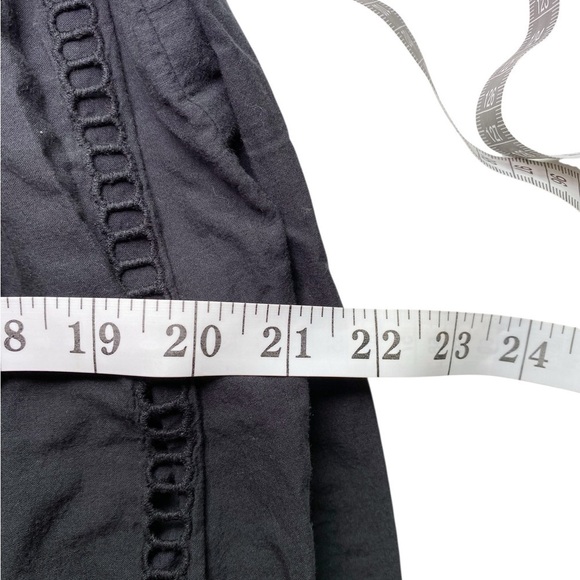 Good Hart Black Cotton Sleeveless Midi Dress with Eyelet Detail on Bottom - Picture 12 of 14